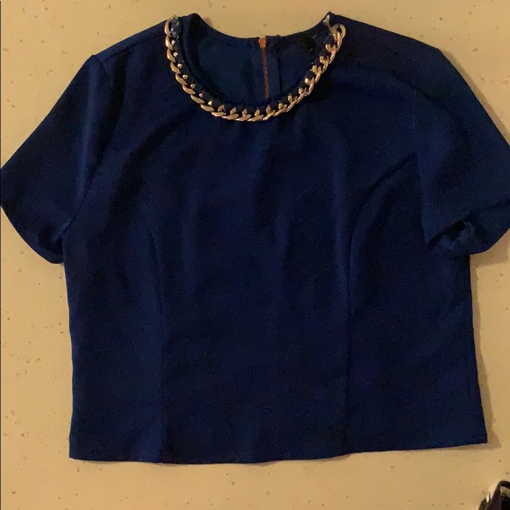 Dark Blue Shirt With chain